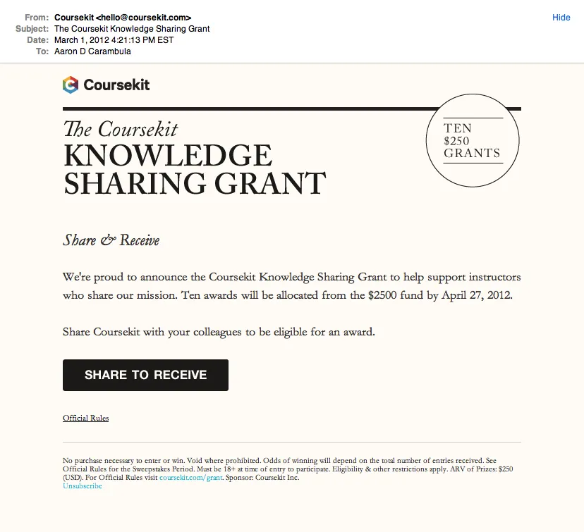 The Coursekit Grants 4
